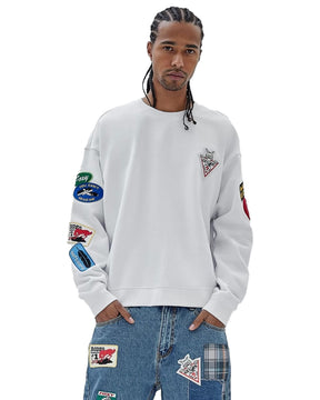 Felpa Uomo Market x Guess Originals Crewneck Bianco