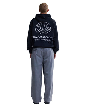 Felpa Uomo New Amsterdam Surfassociation Logo Hoodie Nero