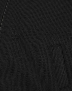 Felpa Uomo New Amsterdam Surfassociation Waffle Zip Up Black