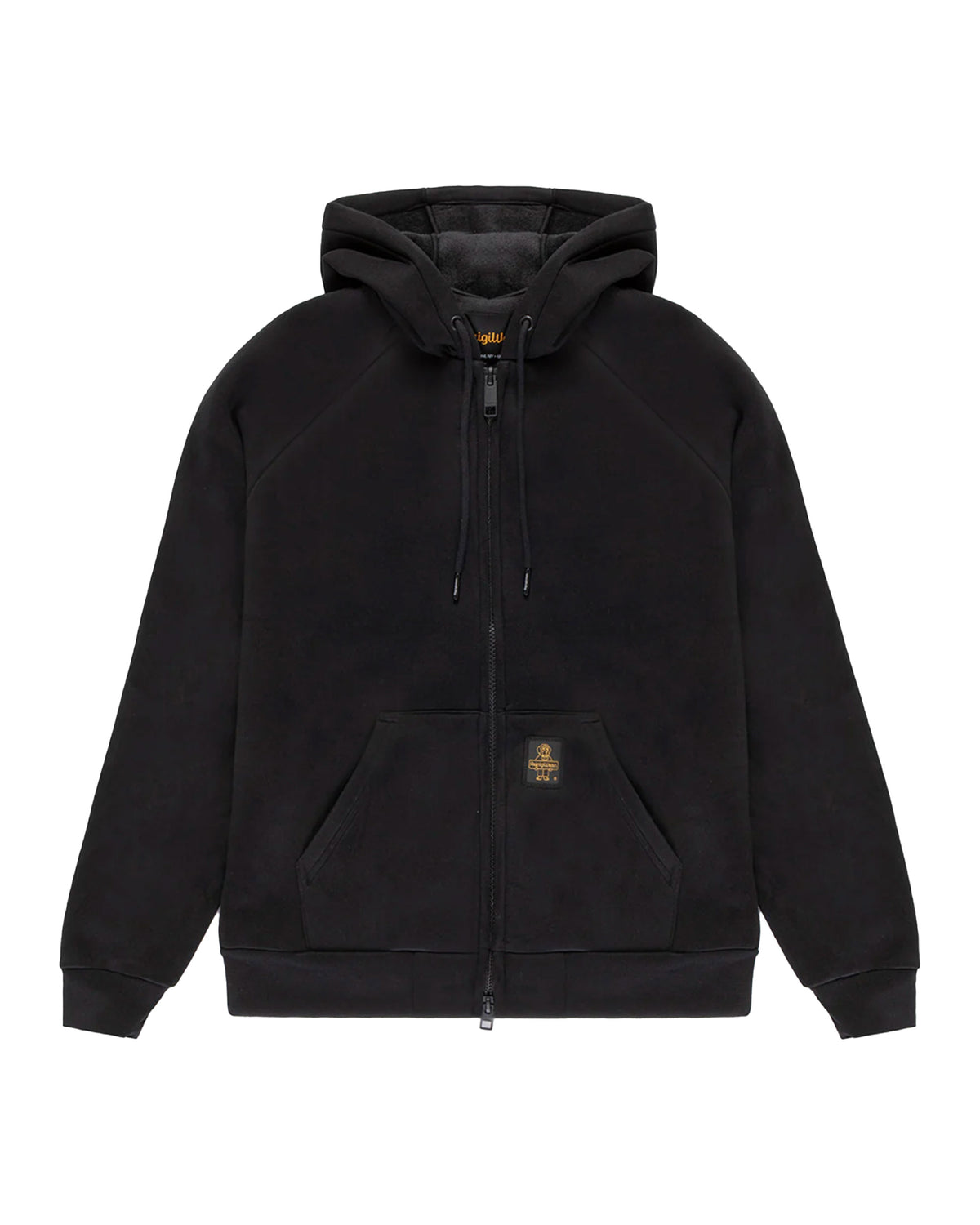 Felpa Uomo RefrigiWear Frankie Full Zip Nera
