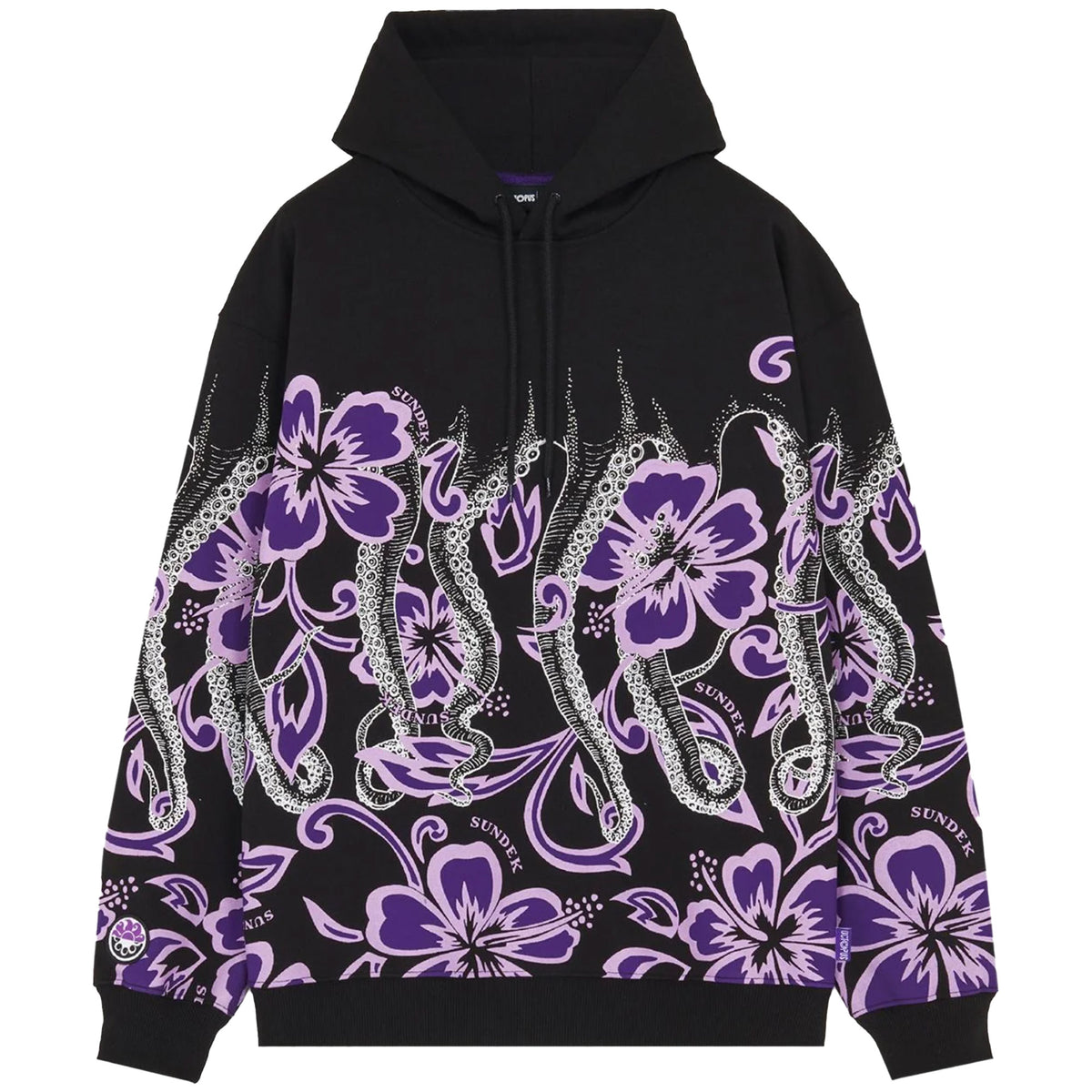 Felpa Uomo Sundek x Octopus Hibiscus Black