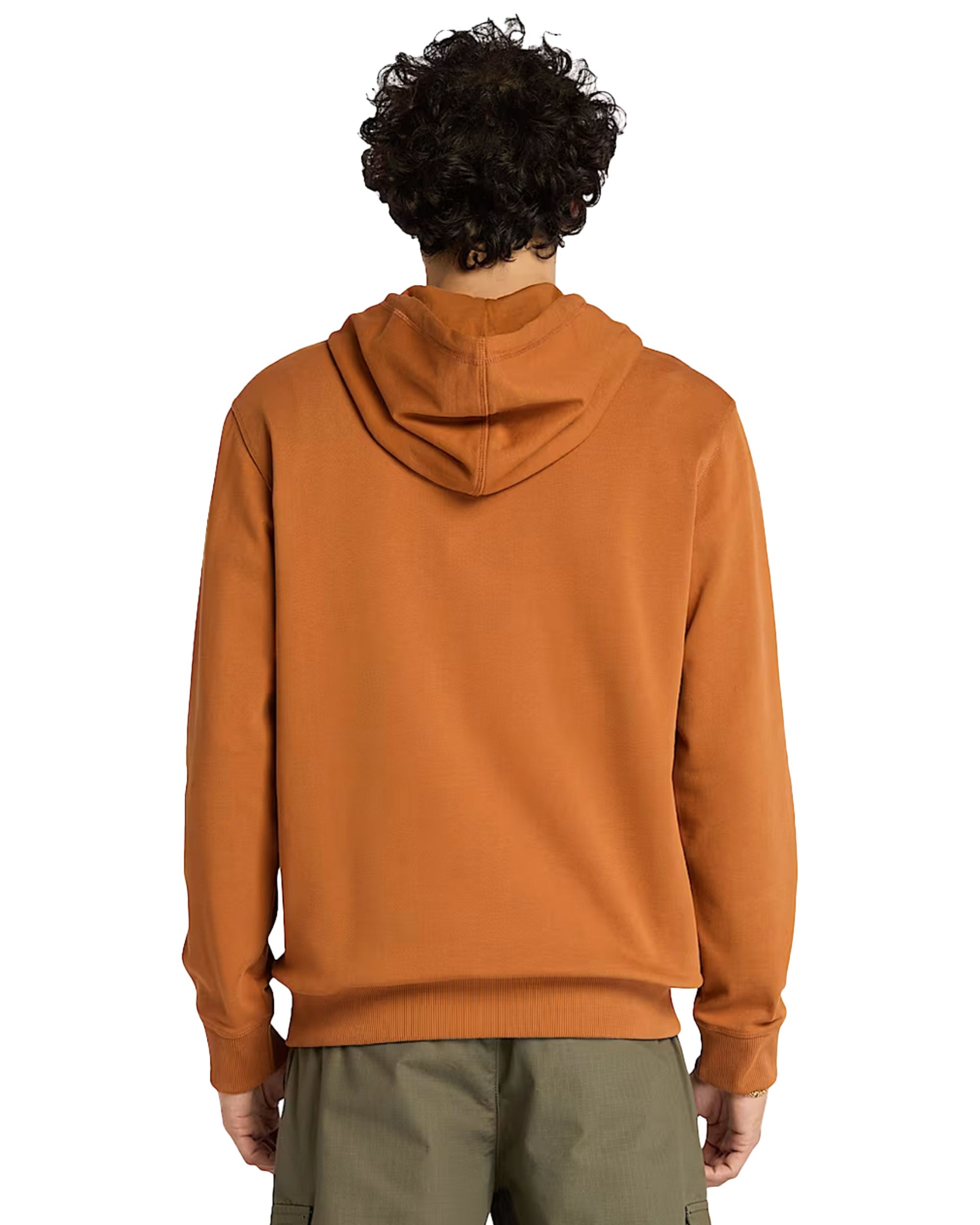 Felpa Uomo Timberland Established 1973 Embroidered Logo Loopback Hoodie Leather Brown