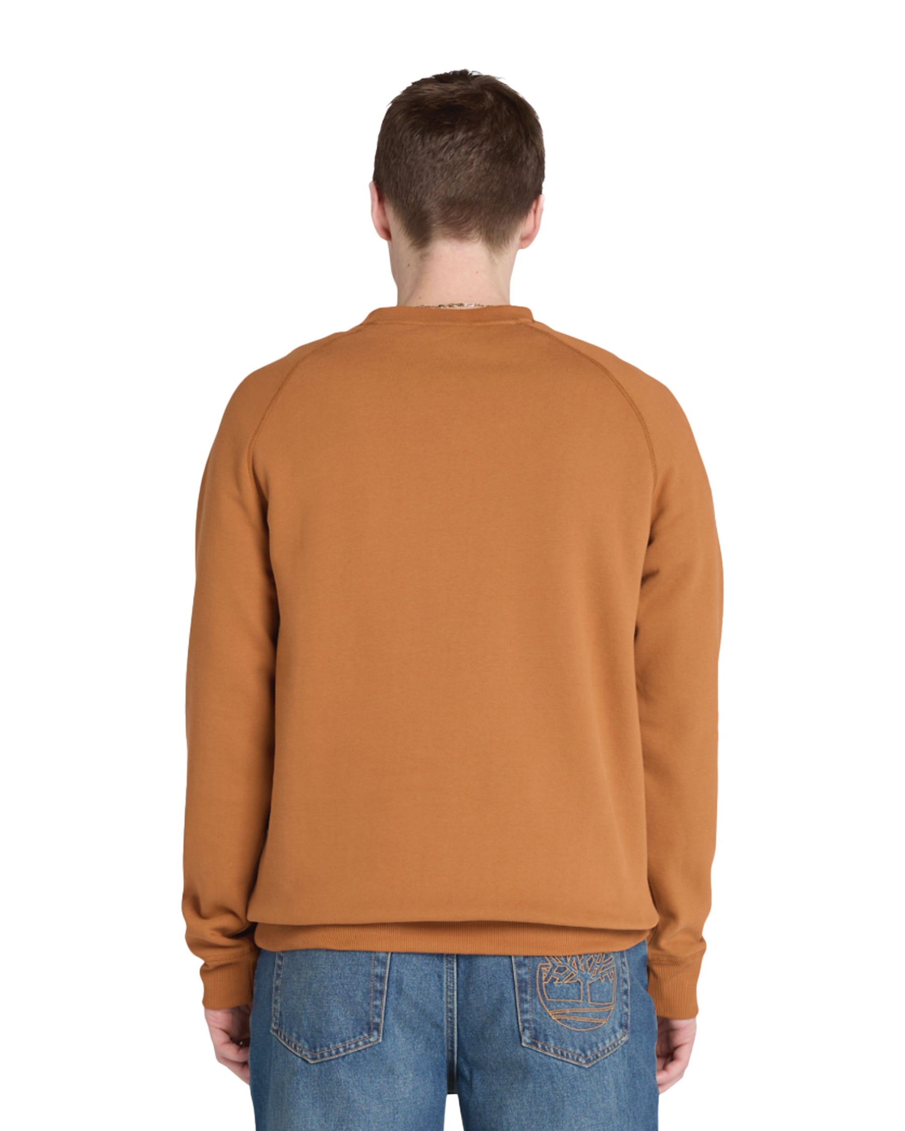 Felpa Uomo Timberland Exeter River Brushed Back Leather Brown