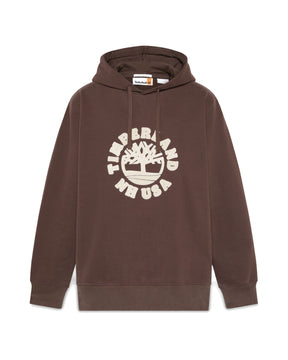 Felpa Uomo Timberland Holiday Graphic Hoodie Chocolate Brown