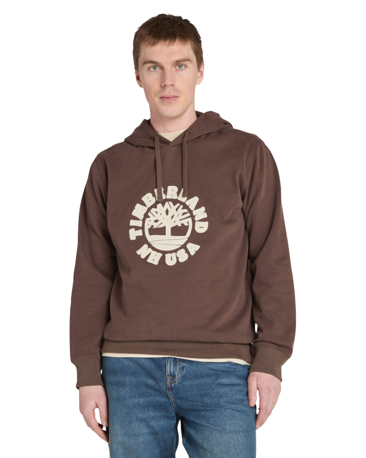 Felpa Uomo Timberland Holiday Graphic Hoodie Chocolate Brown