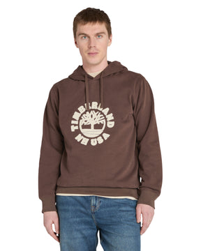 Felpa Uomo Timberland Holiday Graphic Hoodie Chocolate Brown
