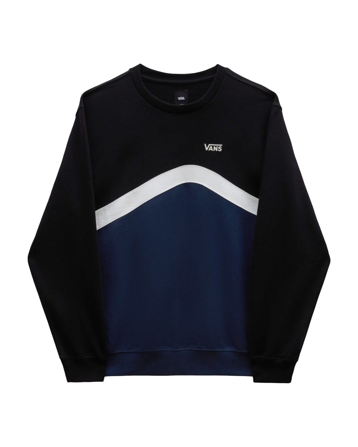 Man Sweatshirt Vans Sidestripe Block Crew Dress Blues