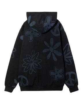 Felpa Uomo X-Large Peace Hooded Sweatshirt Nero