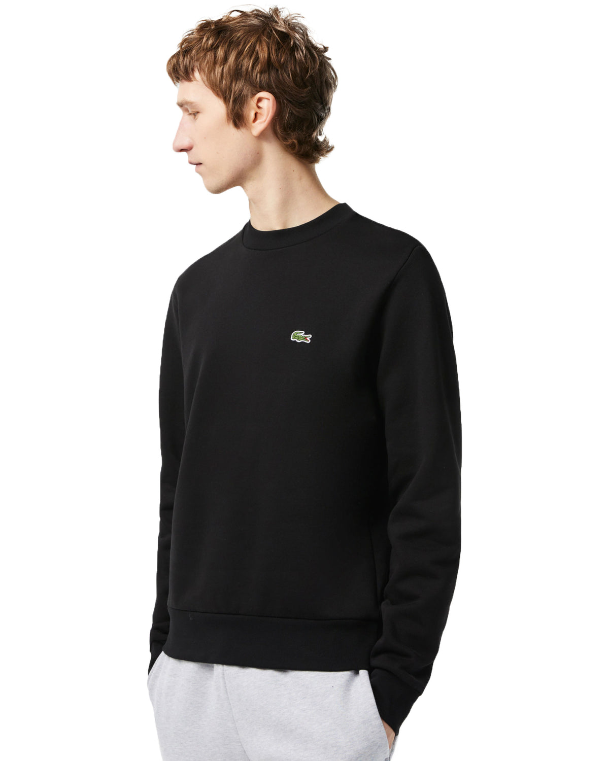 Man Sweatshirt Lacoste Basic Logo Black