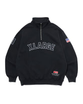 Felpa Uomo X-Large Arch Logo Half Zip Sweatshirt Black