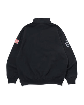Felpa Uomo X-Large Arch Logo Half Zip Sweatshirt Black