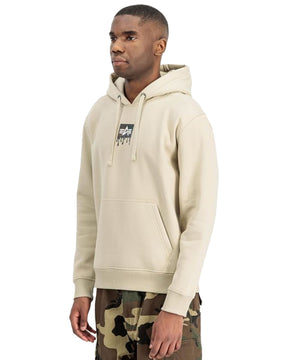 Felpe Uomo Alpha Industries Dripping Camo Print Hoodie Organic Beige