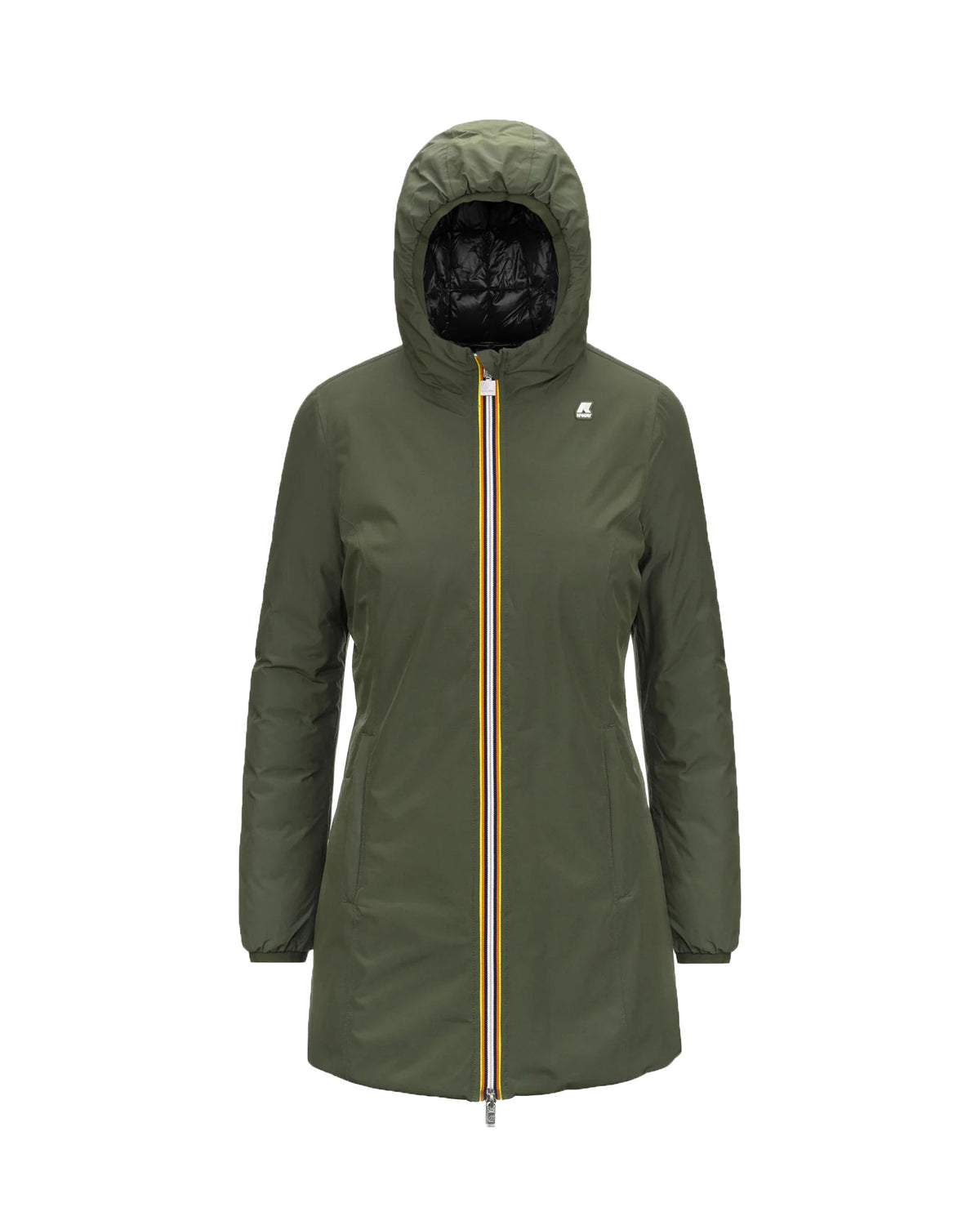 Woman's Jacket K-Way Denise Eco Stretch Thermo Double Green