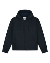 Arte Antwerp Leather Hooded Jacket Navy