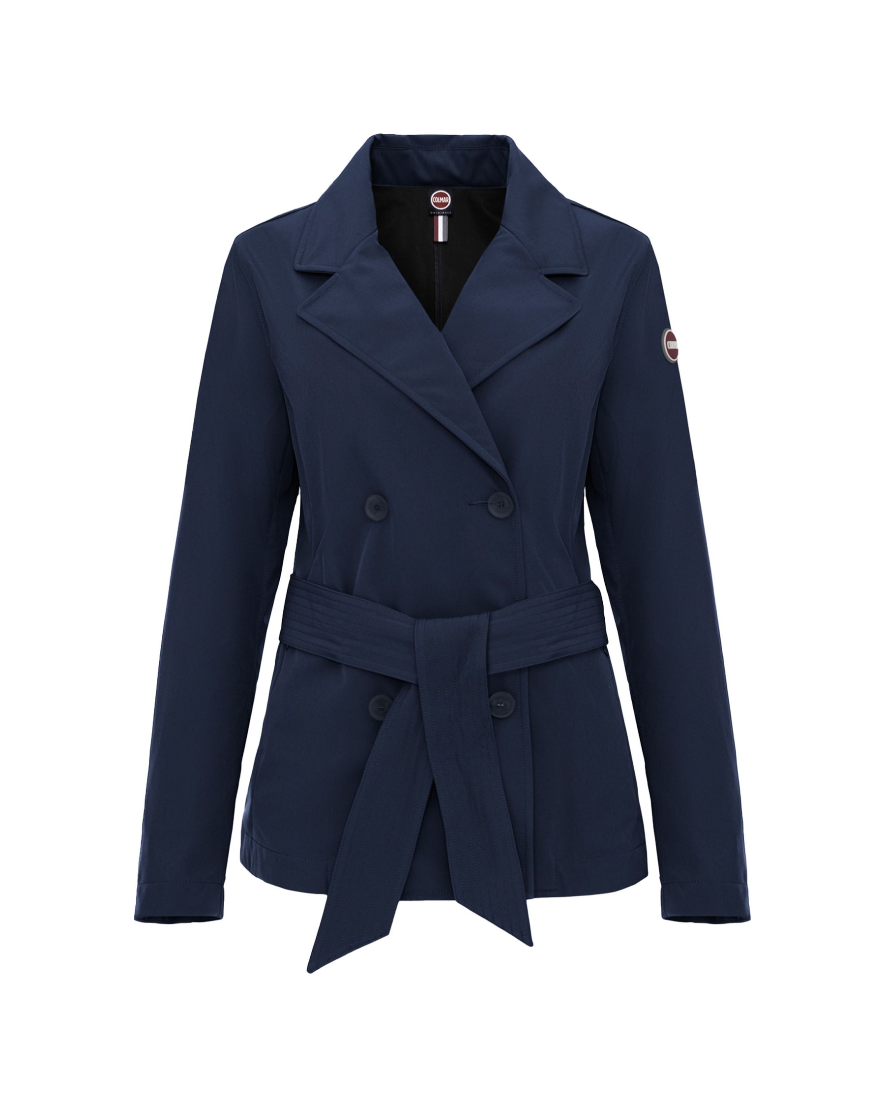 Giacca Donna Colmar Original Trench Corto Impermeabile Blu