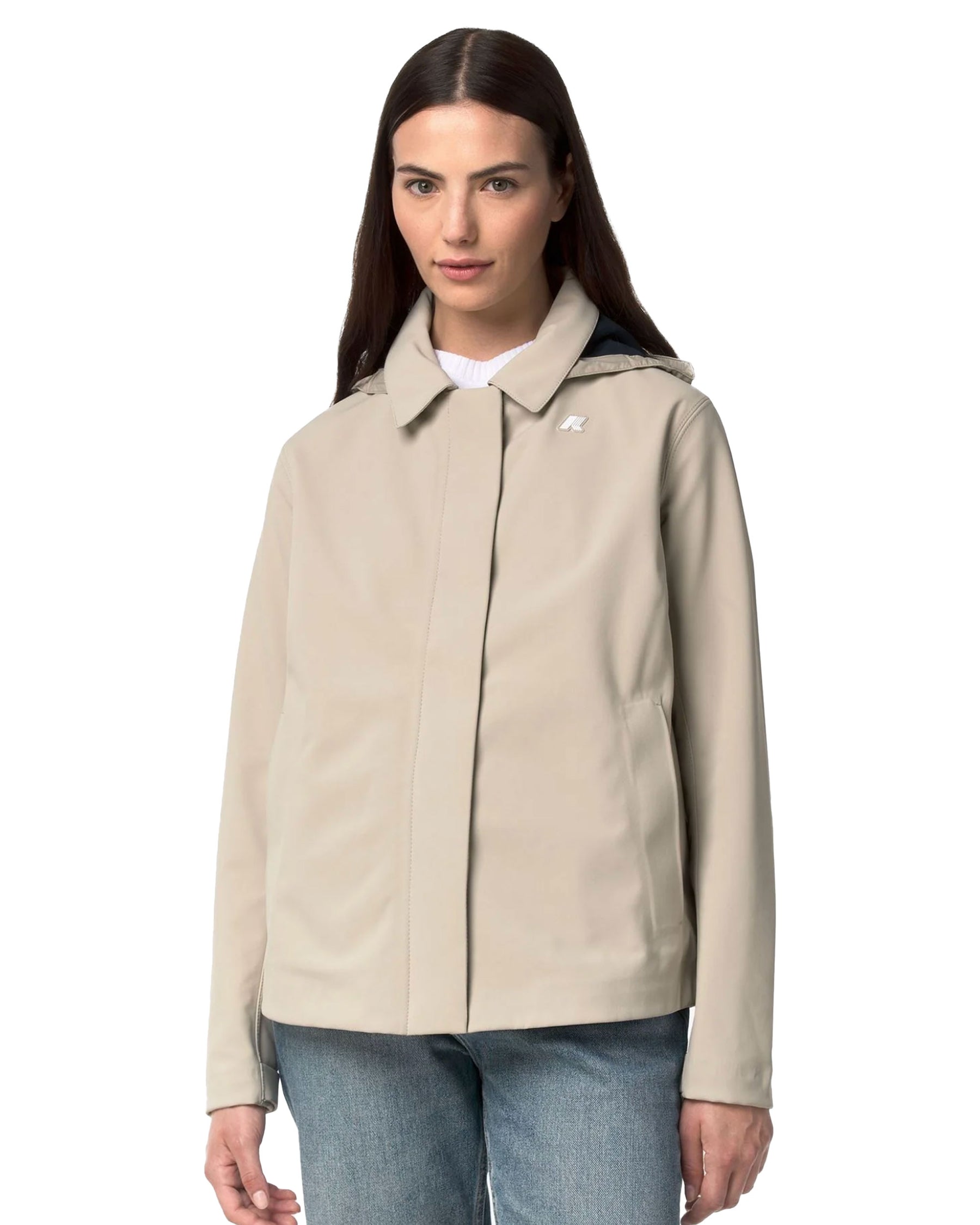 K-Way Bleizou Bonded Women's Jacket Beige