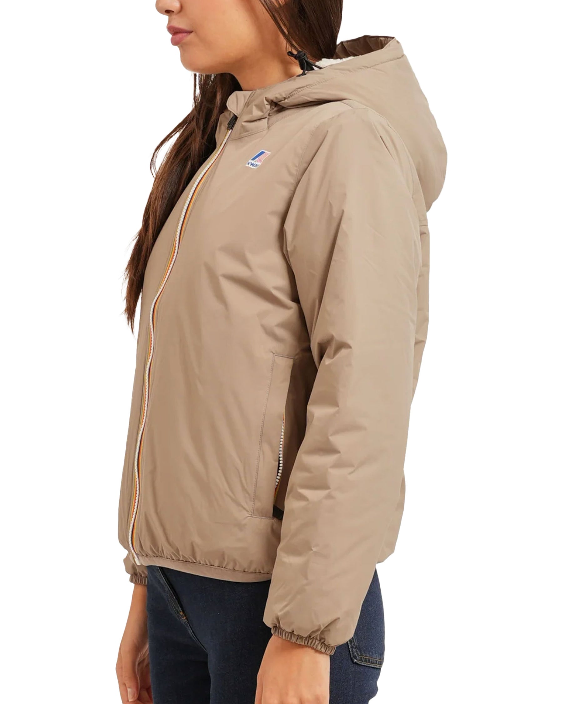 Giacca Donna K-Way Claudette Orsetto Beige