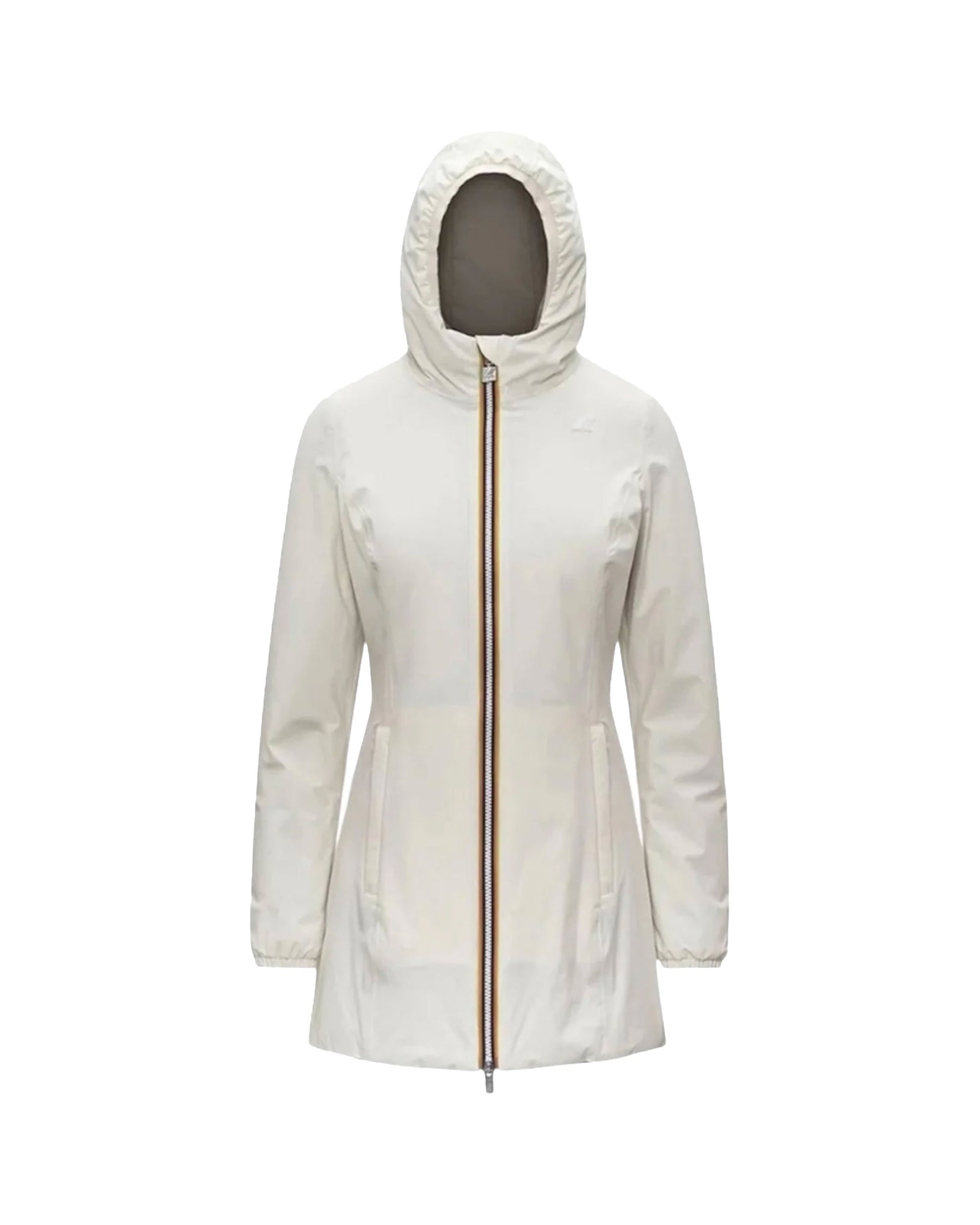 Giacca Donna K-Way Denise St Warm Double Bianco Verde Chiaro