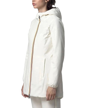 Giacca Donna K-Way Denise St Warm Double Bianco Verde Chiaro