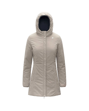Giacca Donna K-Way Denise St Warm Double Blu-Beige