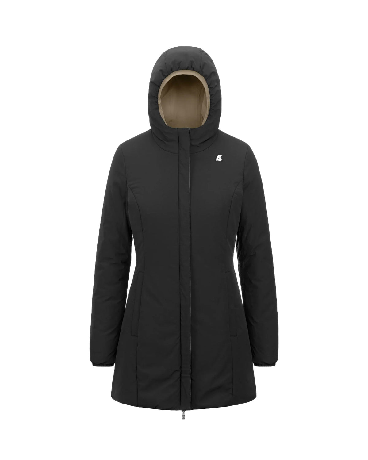 Woman's Jacket K-Way Denise Warm Double Beige