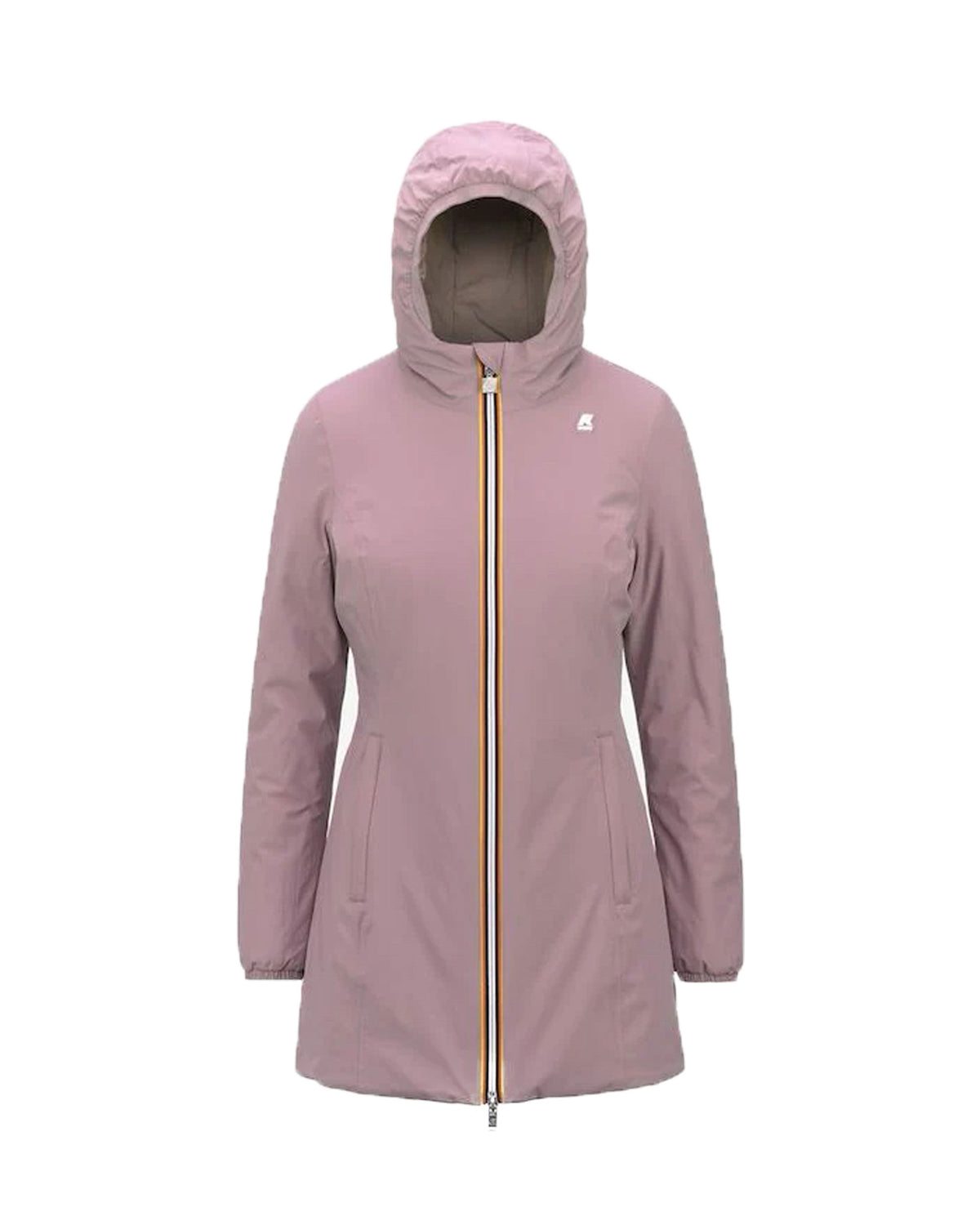 Woman's Jacket K-Way Denise Warm Double Violet Beige