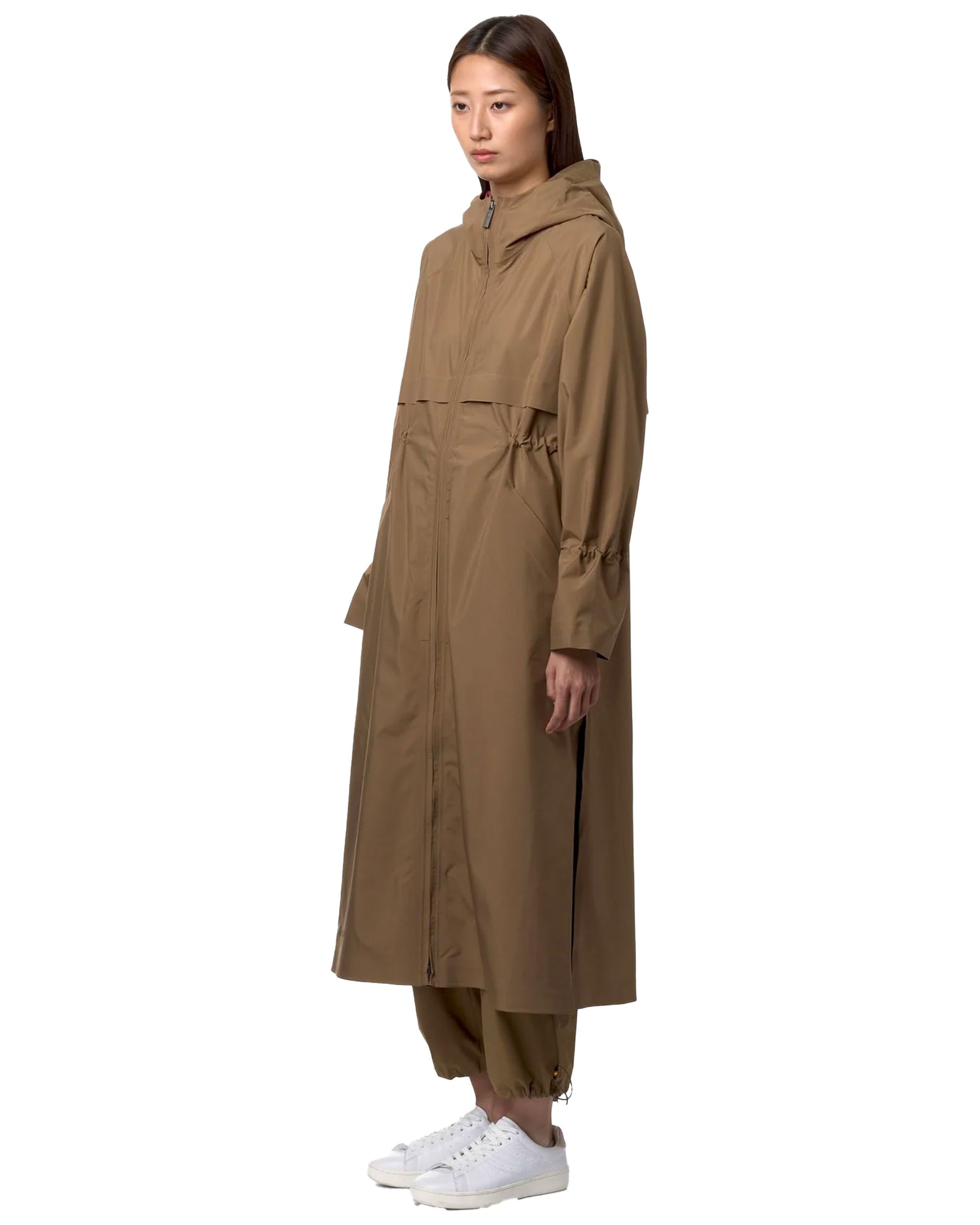 Woman's Jacket K-Way Isoe Clean Look 3L Brown