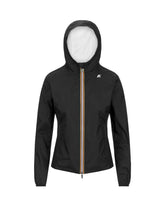 Woman's Jacket K-Way Lily Eco Plus Double Black White