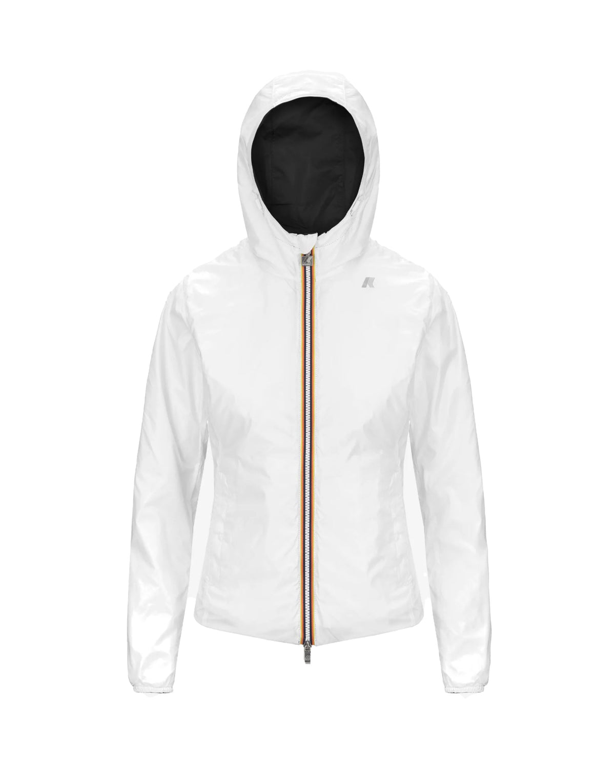 Woman's Jacket K-Way Lily Eco Plus Double Black White