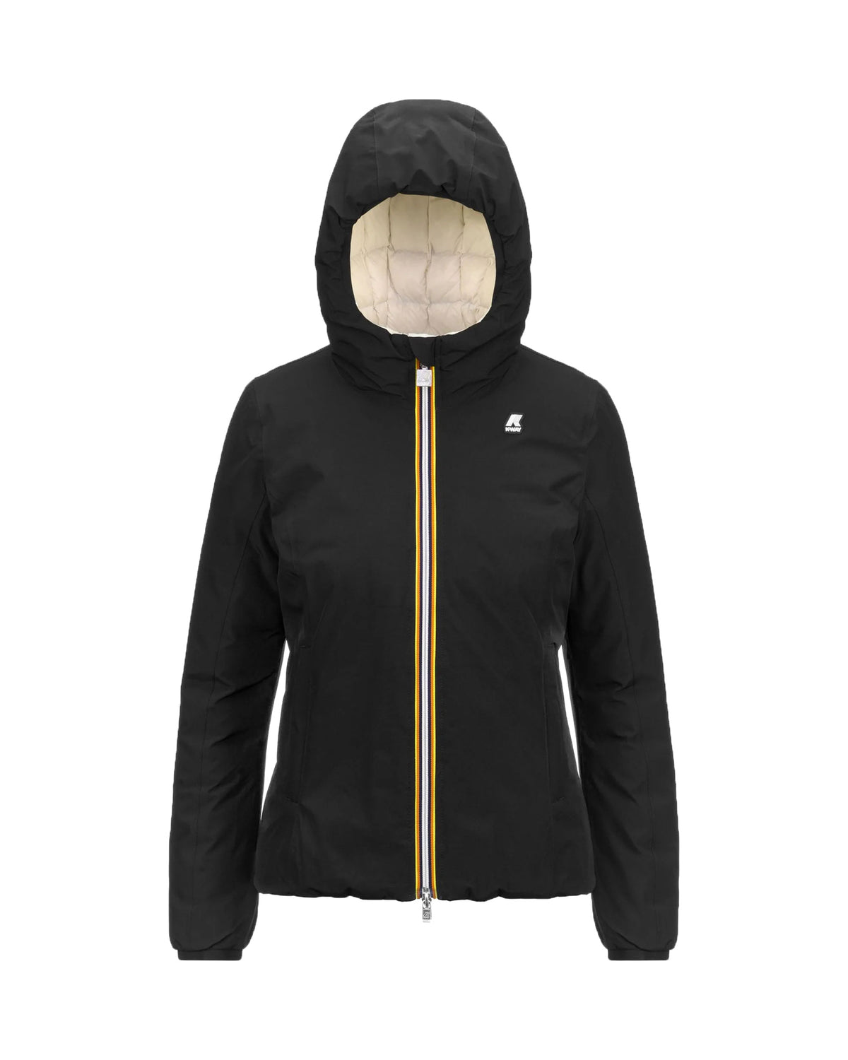 Woman's Jacket K-Way Lily Eco Stretch Thermo Double Black