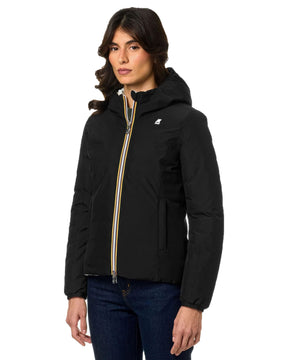 Woman's Jacket K-Way Lily Eco Stretch Thermo Double Black