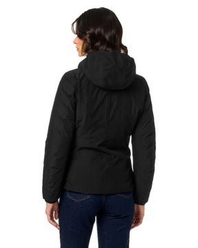 Woman's Jacket K-Way Lily Eco Stretch Thermo Double Black