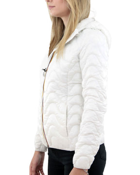 Woman's Jacket K-Way Lily Eco Warm White