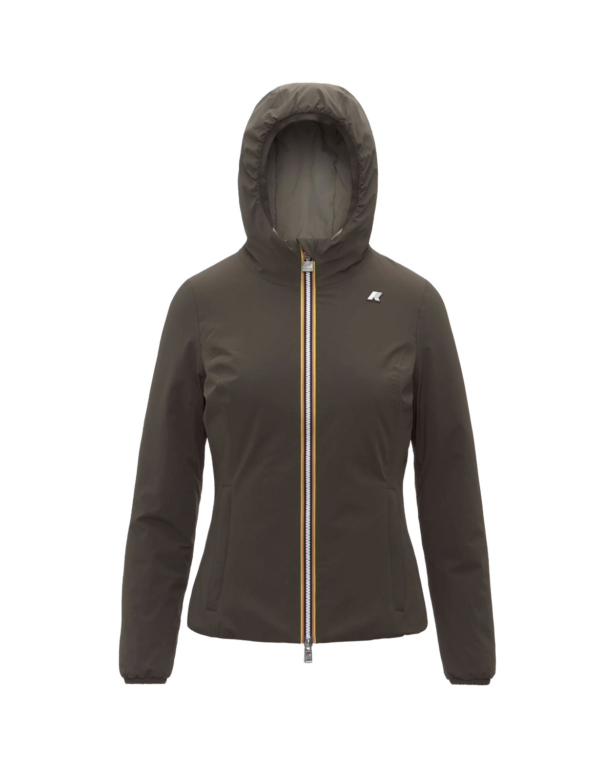 Woman's Jackets K-Way Lily St Warm Double Olive Green