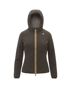 Woman's Jackets K-Way Lily St Warm Double Olive Green