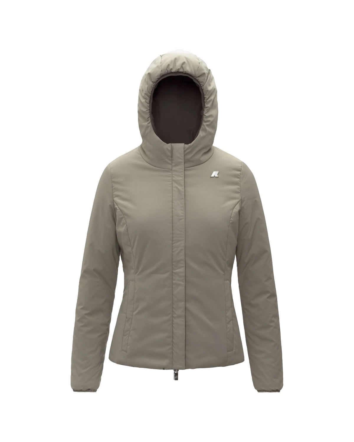 Woman's Jackets K-Way Lily St Warm Double Olive Green