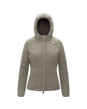 Woman's Jackets K-Way Lily St Warm Double Olive Green