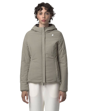 Woman's Jackets K-Way Lily St Warm Double Olive Green