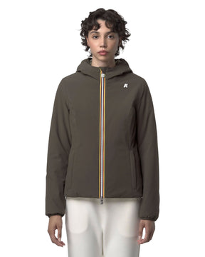 Woman's Jackets K-Way Lily St Warm Double Olive Green