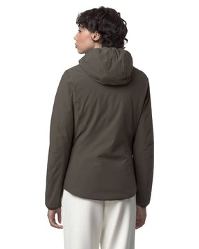 Woman's Jackets K-Way Lily St Warm Double Olive Green