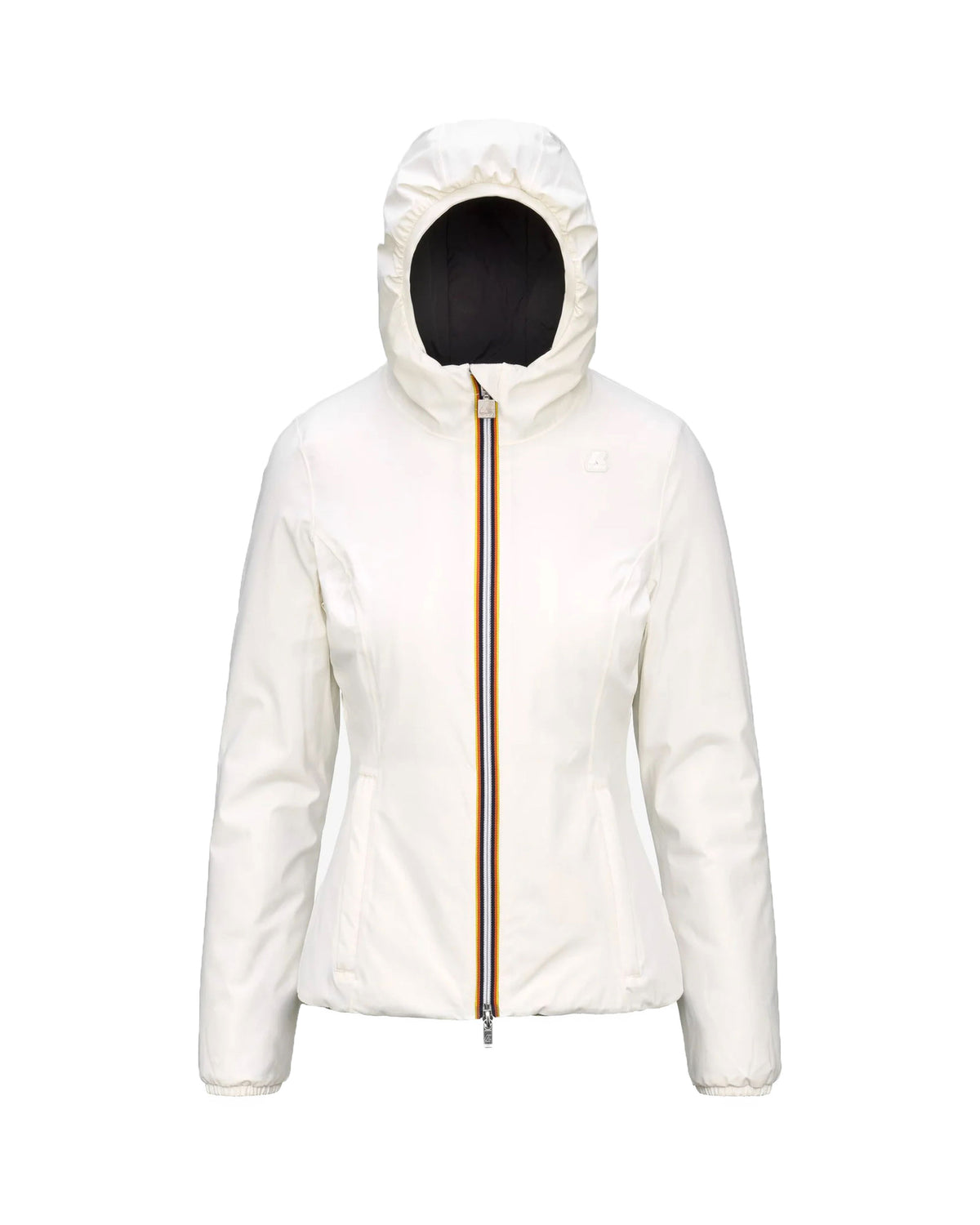 Woman's Jacket K-Way Lily Warm Double White