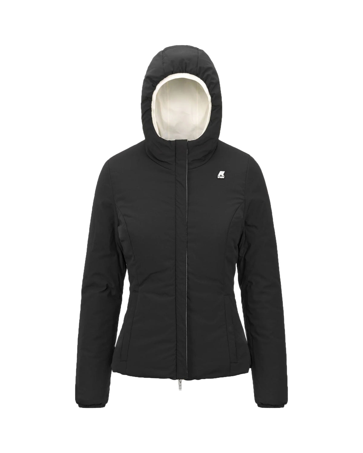 Woman's Jacket K-Way Lily Warm Double White