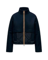 Giacca Donna K-Way Mandie Wool Nylon Warm Blu