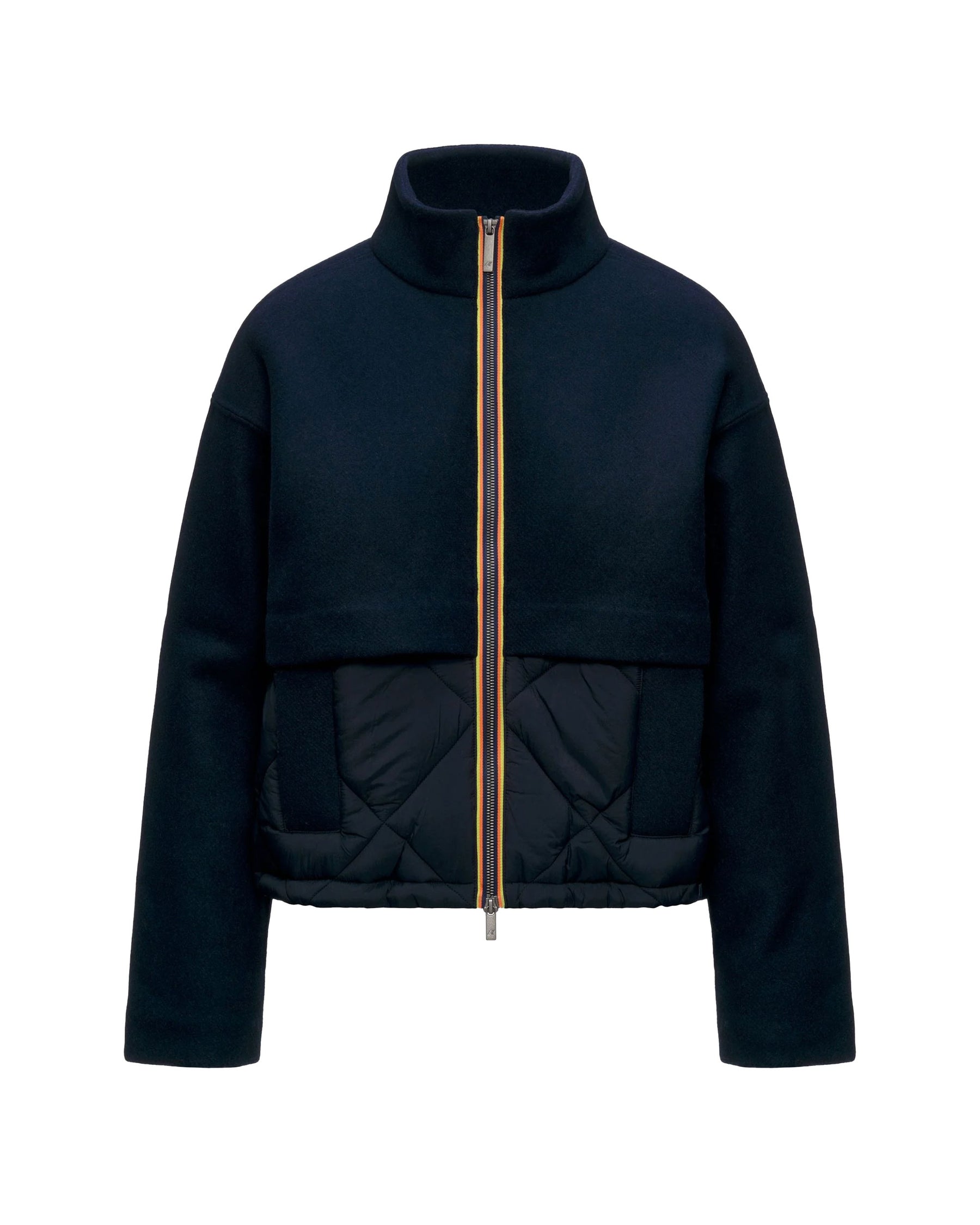 Giacca Donna K-Way Mandie Wool Nylon Warm Blu