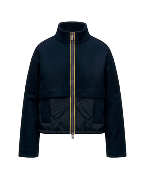 Giacca Donna K-Way Mandie Wool Nylon Warm Blu