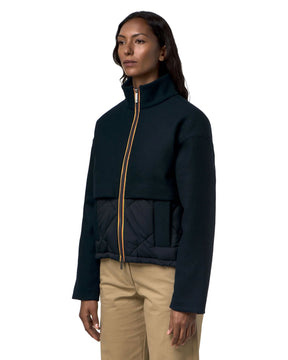 Giacca Donna K-Way Mandie Wool Nylon Warm Blu