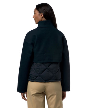 Giacca Donna K-Way Mandie Wool Nylon Warm Blu
