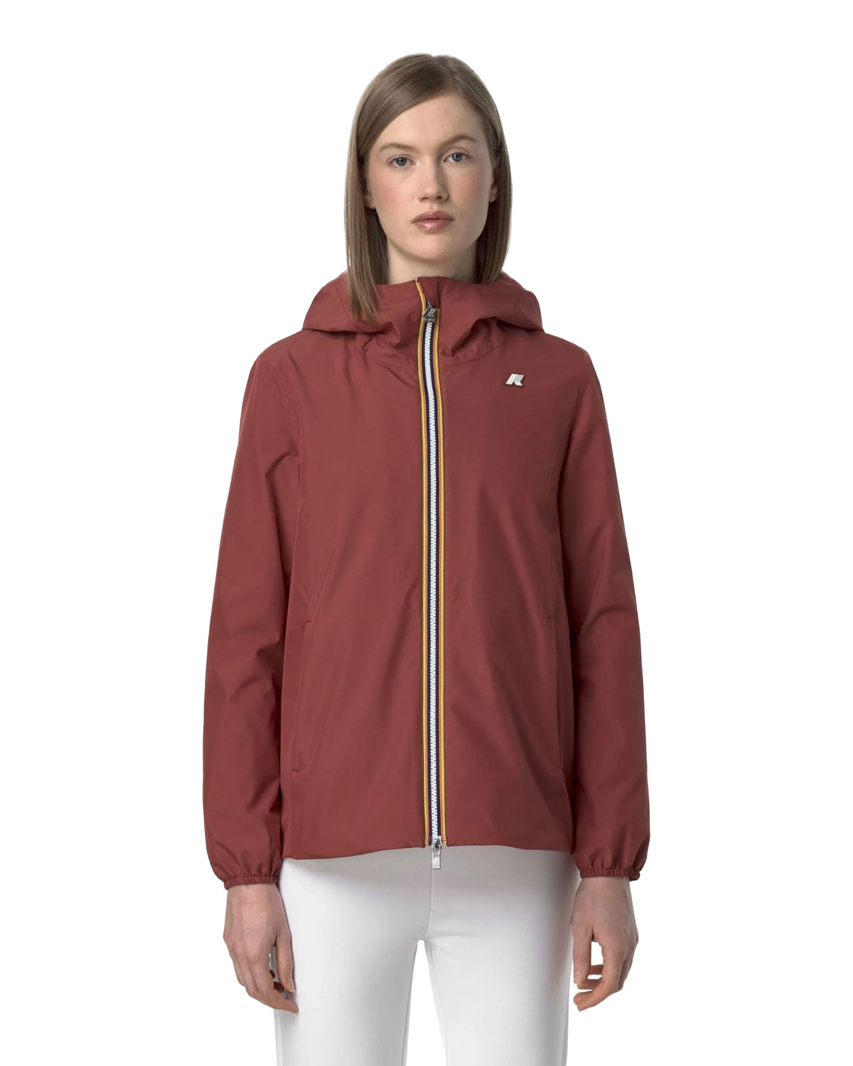 Women's Jacket K-Way Marguerite Stretch Poly Jersey Bordeaux