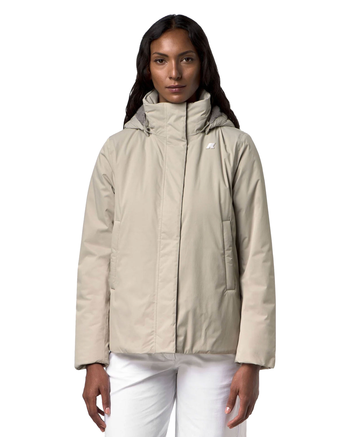 Giacca Donna K-Way Marlette Twill Soft Beaver Beige