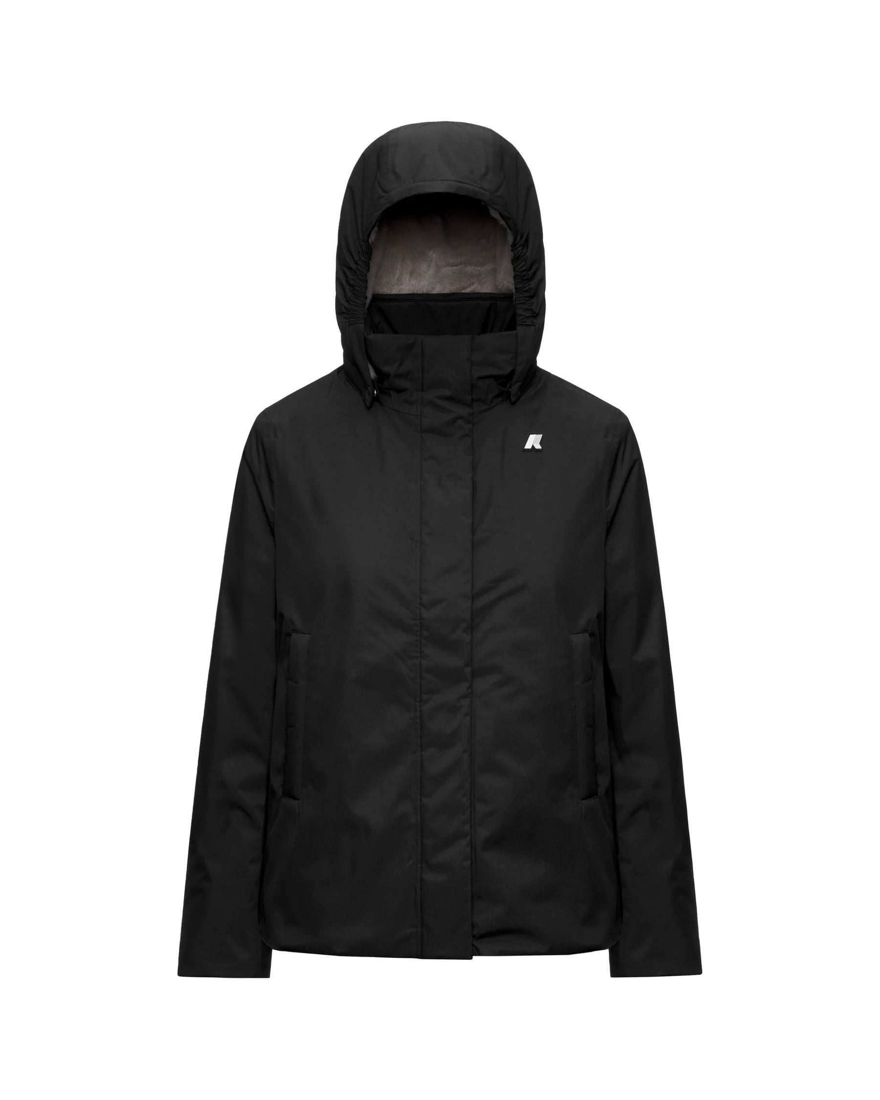 Giacca Donna K-Way Marlette Twill Soft Beaver Nero